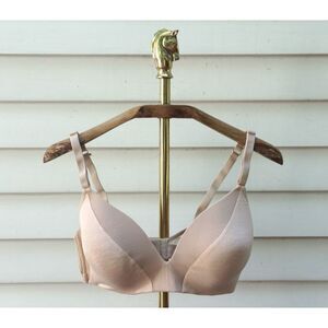 Lively Soft Nude Wireless Mesh Detail Bra